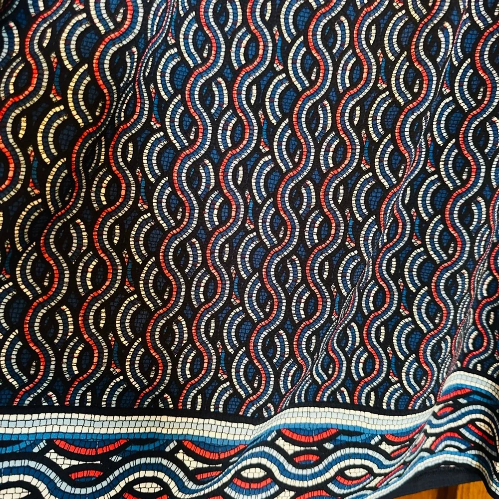 Michael Kors Blue and Red Patterned Dress - Picture 9 of 9